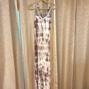 Design History Brown Tie-Dye Maxi Dress size XL